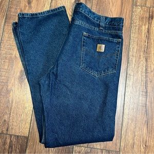NWOT Carhartt mens dark wash bootcut jeans 38x34